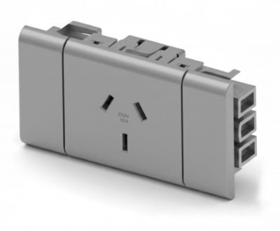 1 (Single) GPO Module - VERTICAL GPO with DETACHABLE FACIA - The Softwiring Shop - Electrical Soft Wiring