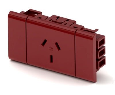 1 (Single) GPO Module - VERTICAL GPO with DETACHABLE FACIA - The Softwiring Shop - Electrical Soft Wiring