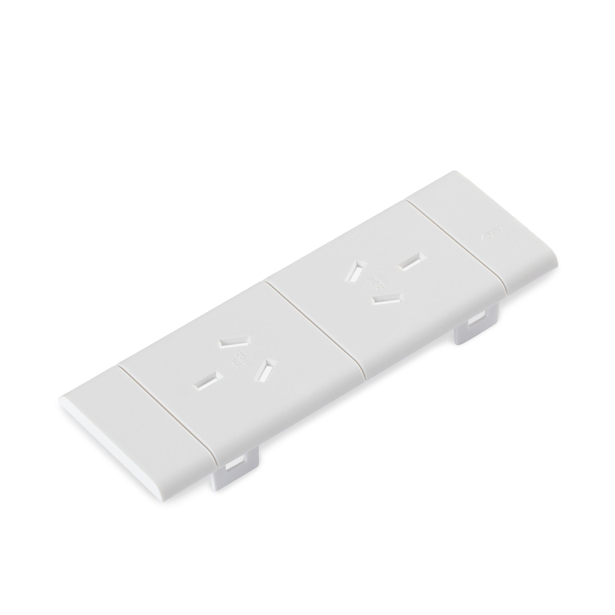 2 (Double) GPO Module - ROTATED GPO'S with DETACHABLE FACIA - The Softwiring Shop - Electrical Soft Wiring