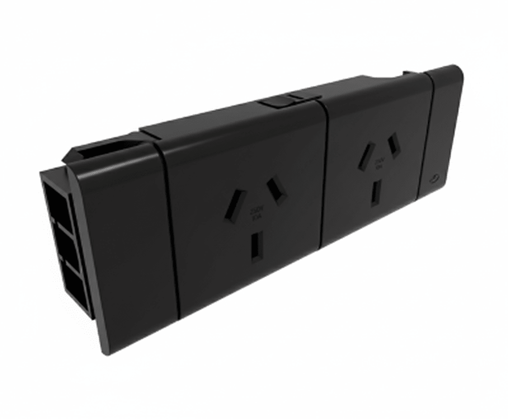 2 (Double) GPO Module - VERTICAL GPO'S - The Softwiring Shop - Electrical Soft Wiring