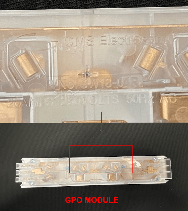 3 (Triple) GPO Module - ROTATED GPO'S with DETACHABLE FACIA - The Softwiring Shop - Electrical Soft Wiring