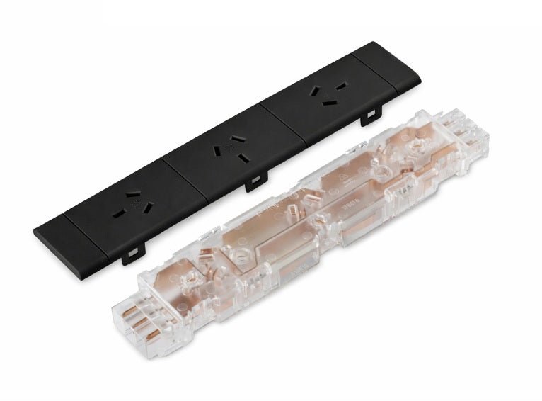 3 (Triple) GPO Module - ROTATED GPO'S with DETACHABLE FACIA - The Softwiring Shop - Electrical Soft Wiring