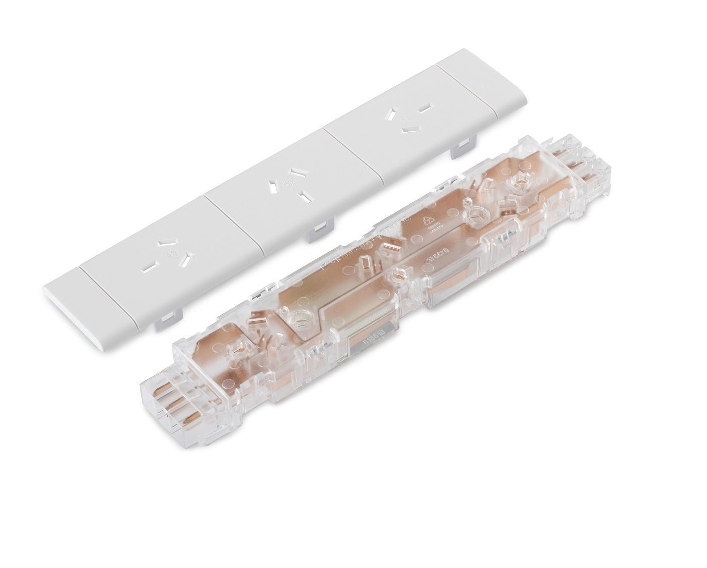 3 (Triple) GPO Module - ROTATED GPO'S with DETACHABLE FACIA - The Softwiring Shop - Electrical Soft Wiring