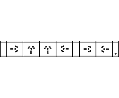 6 (Six) GPO Module Set - ROTATED END GPO'S including GPO Clip for the Cable Basket - The Softwiring Shop - Electrical Soft Wiring