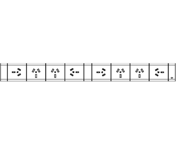 8 (Eight) GPO Module Set - ROTATED END GPO'S - The Softwiring Shop - Electrical Soft Wiring