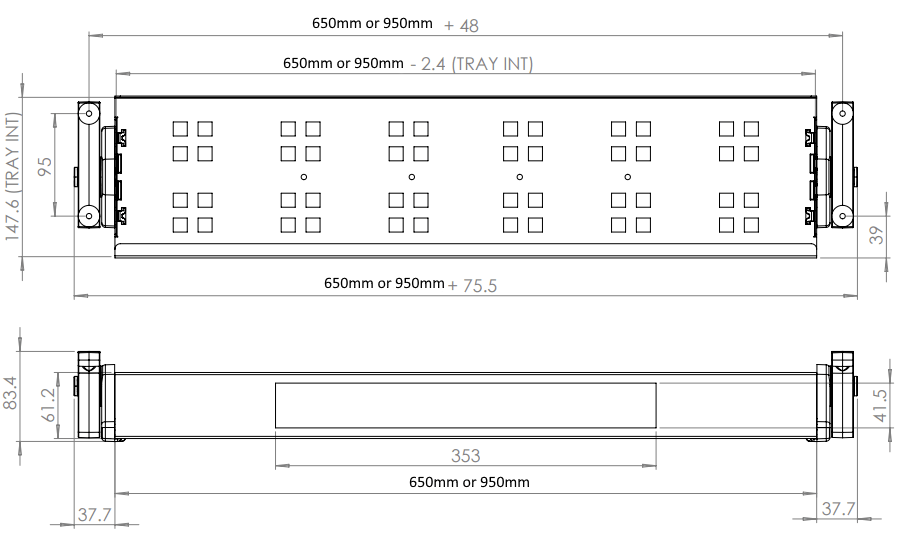 Cable Tray & Brackets ONLY - HINGED EASY ACCESS - The Softwiring Shop - Cable Management