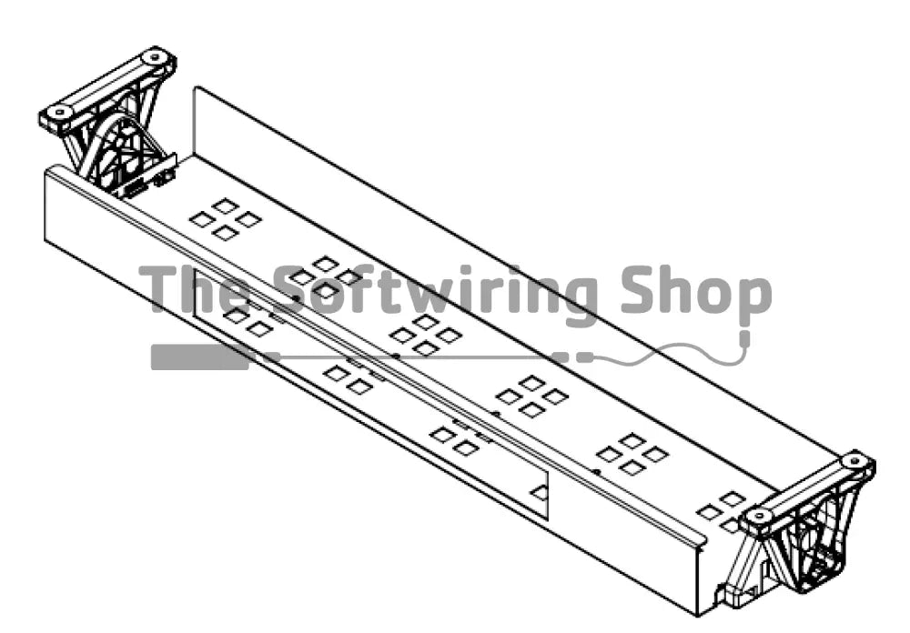 Cable Tray & Brackets - Single Tier with 6 (Six) GPO's HINGED EASY ACCESS - The Softwiring Shop - Cable Management