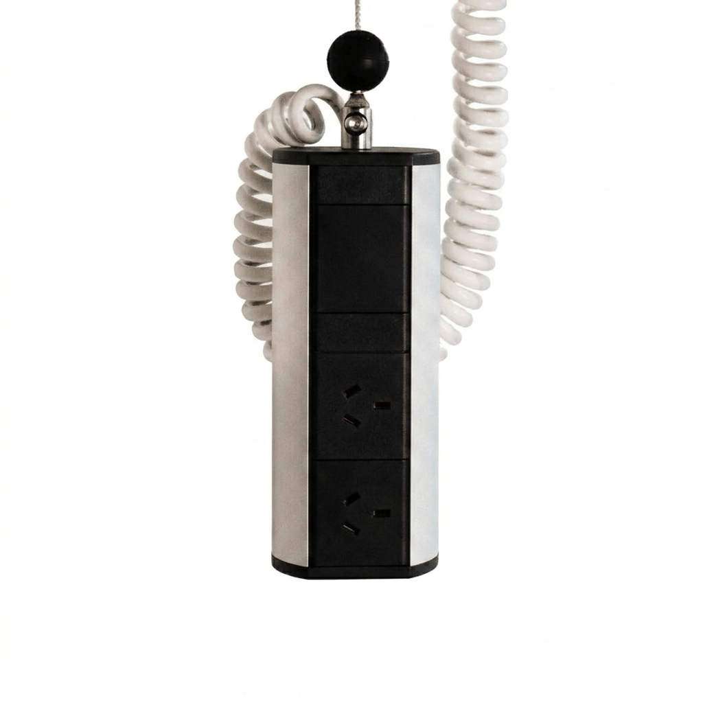 Elevate MANUAL Retractable Power - 2 (Two) GPO Points to one face - The Softwiring Shop - Electrical Softwiring