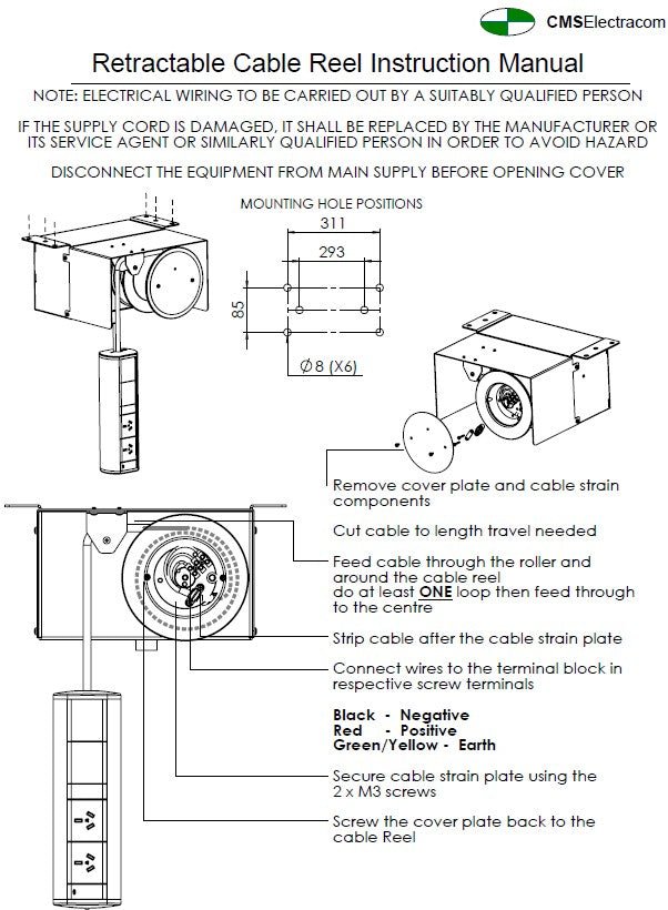 Elevate MOTORISED Retractable Power - 4 GPO's Points & USB A/A - The Softwiring Shop - Electrical Softwiring