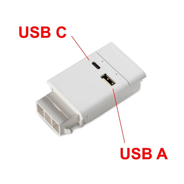 Elevate Retractable Power - 2 (Double) GPO's to both faces & USB A/C to one face only - The Softwiring Shop - Electrical Softwiring