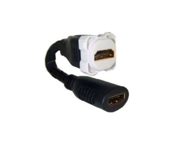 HDMI single inline adaptor 100mm Long - The Softwiring Shop -