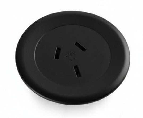 In - Desk Module - ECHO: 1 (Single) GPO with 500mm Tag Lead and F Splitter - The Softwiring Shop - Electrical Soft Wiring