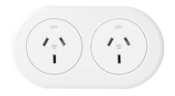 In - Desk Module - ECHO: 2 (Double) GPO'S, 1500mm Lead with 3 - Pin Plug Lead - The Softwiring Shop - Electrical Soft Wiring