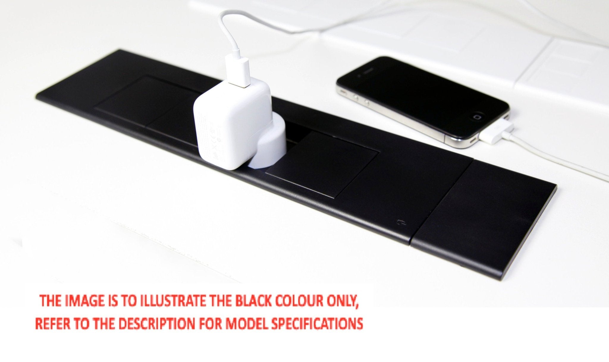 In - Desk Module - FLIP Surface Mount: 2 (Double) GPO'S and 3 (Triple) Data Ports (Retractable Cover) - The Softwiring Shop - Electrical Soft Wiring