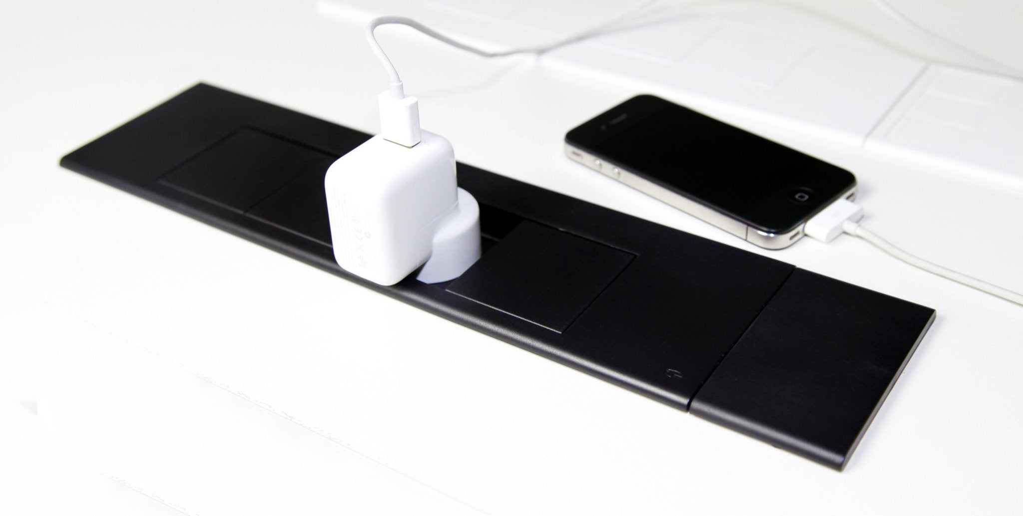 In - Desk Module - FLIP Surface Mount: 4 (Quad) GPO'S - The Softwiring Shop - Electrical Soft Wiring