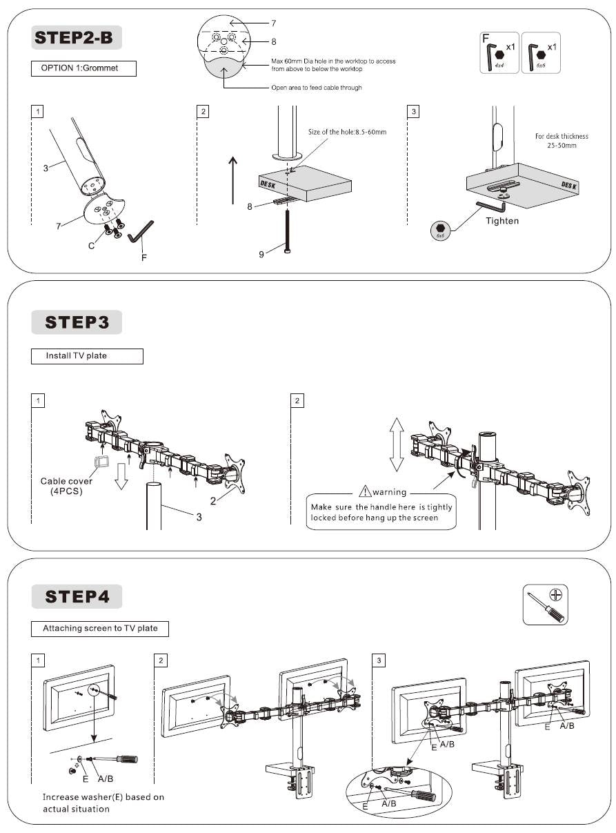 Monitor Arm - Post DOUBLE - The Softwiring Shop - Accessory
