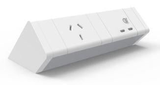 Power Rail - ATHENA 2: 1 (Single) GPO & USB C/C Fast - Charging Outlets with 1000mm Tag Lead and D Splitter - The Softwiring Shop - Electrical Soft Wiring