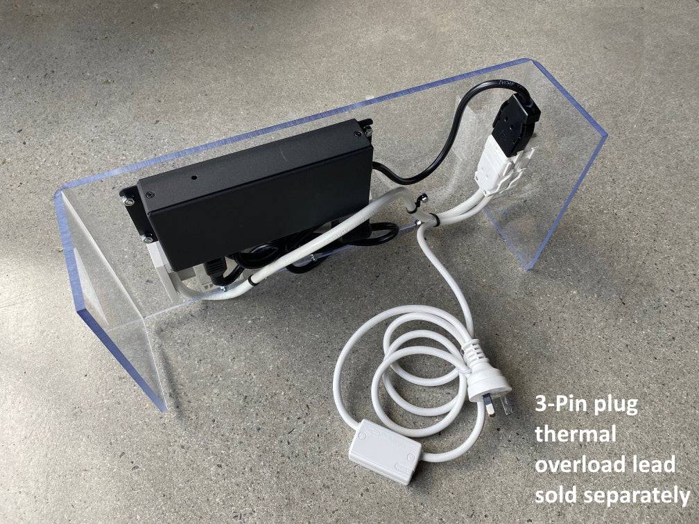 Power Rail - ATHENA 2: 1 (Single) GPO, Wireless Charger Stand & USB A/C Fast - Charging Outlets with 1000mm Tag Lead and D Splitter - The Softwiring Shop - Electrical Soft Wiring