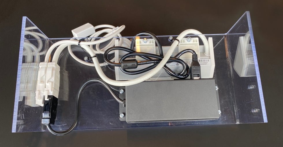 Power Rail - ATHENA 2: 1 (Single) GPO, Wireless Charger Stand & USB A/C Fast - Charging Outlets with 1000mm Tag Lead and D Splitter - The Softwiring Shop - Electrical Soft Wiring