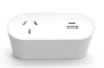 Power Rail - NOVA DUO: 1 (Single) GPO, USB A/C Fast - Charging Outlets with 1500mm 3 - Pin Plug Lead - The Softwiring Shop - Electrical Soft Wiring