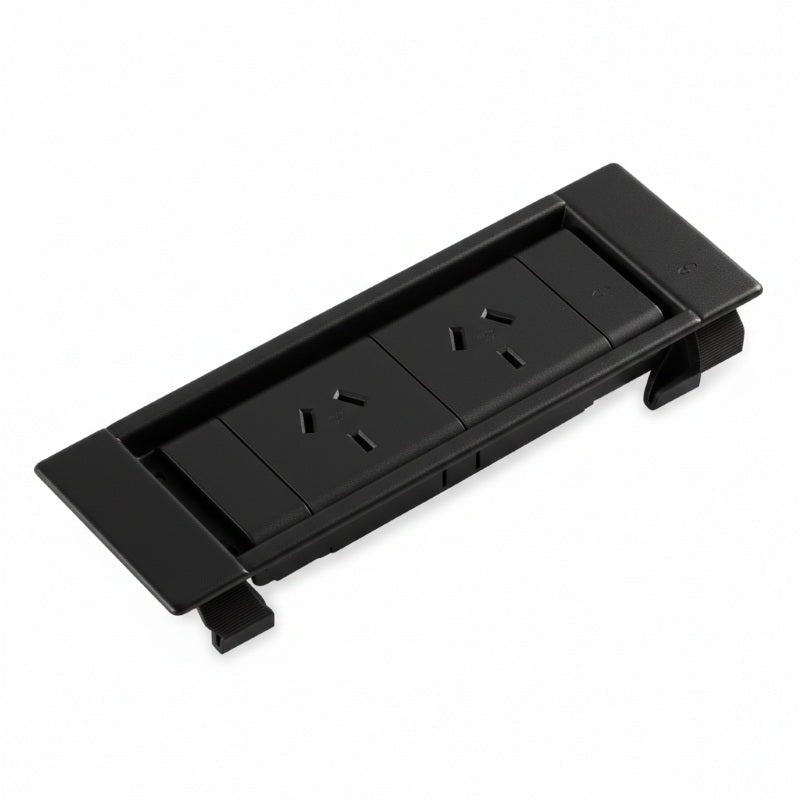 Thick Panel Bracket - DOUBLE GPO (Non - External Switching) - The Softwiring Shop - Electrical Soft Wiring
