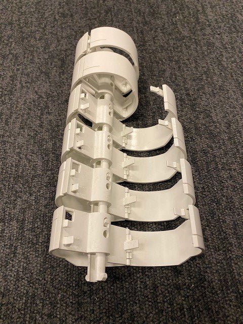 Umbilical Cord - AXESS: 770mmL Floor to Desk kit ROUND BASE - The Softwiring Shop - Cable Management