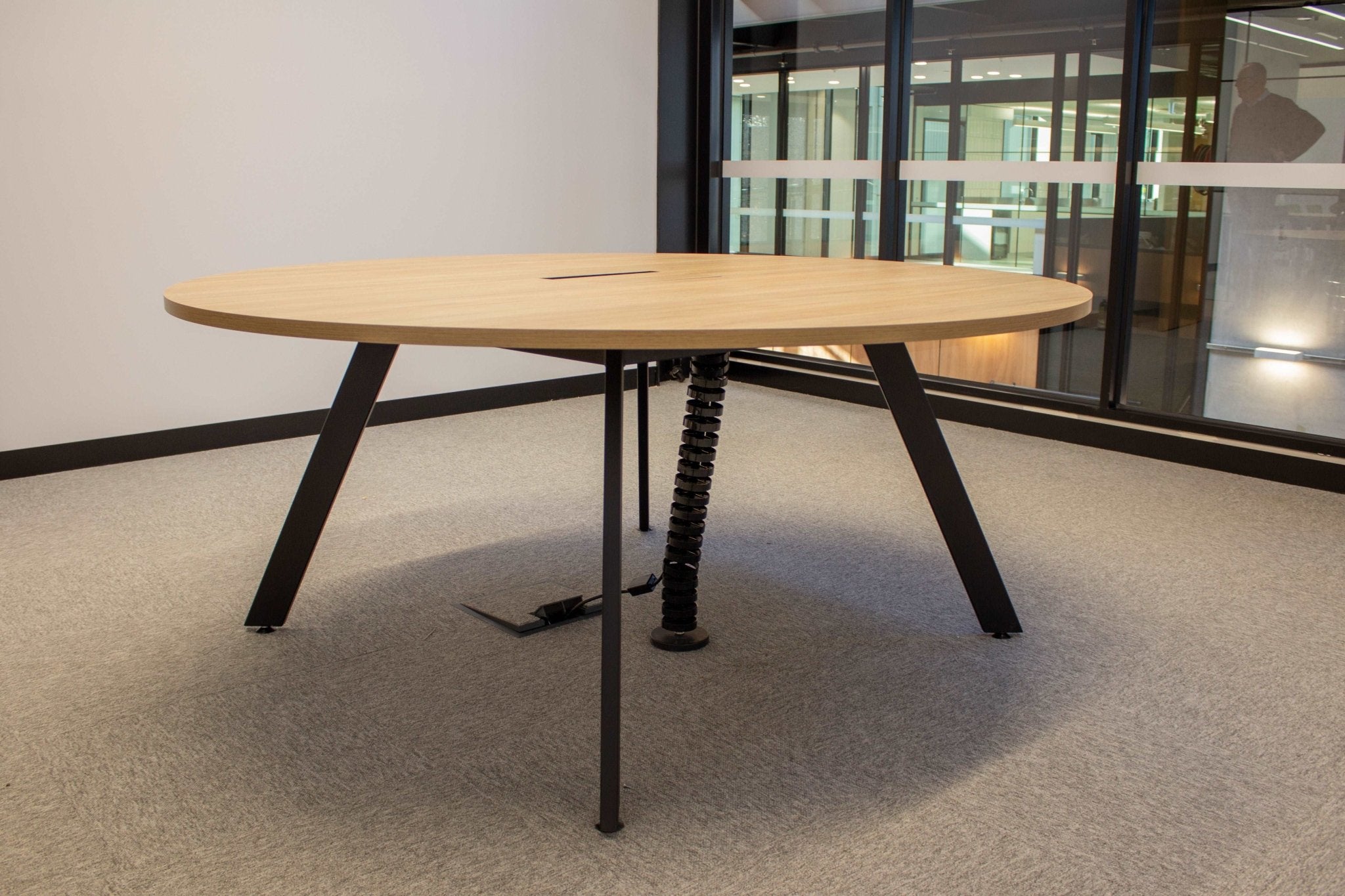 Umbilical Cord - CIRQLATE: 770mmL Floor to Desk kit ROUND BASE - The Softwiring Shop - Cable Management