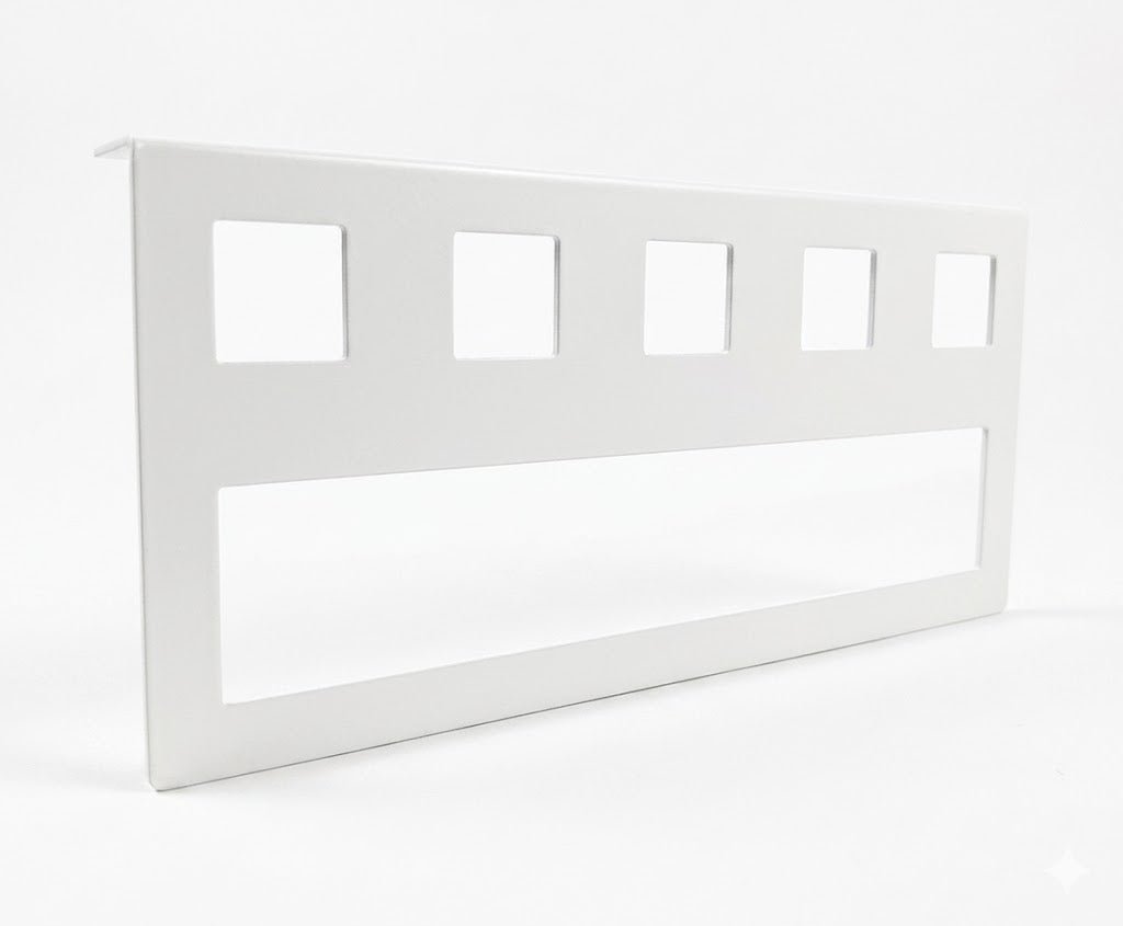 Under Desk Mounting Bracket - QUAD GPO (Non - External Switching) and 5 DATA - The Softwiring Shop - Electrical Soft Wiring