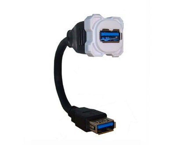 USB3 single inline adaptor 100mm Long - The Softwiring Shop -