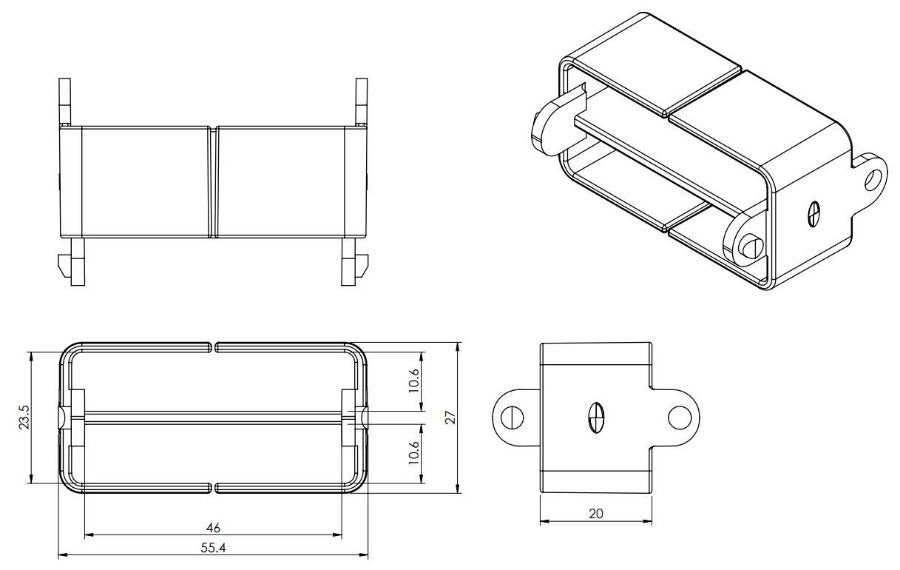 Workstation Umbilical - Trax DOUBLE - The Softwiring Shop - Cable Management