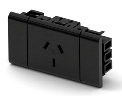 1 (Single) GPO Module - VERTICAL GPO with DETACHABLE FACIA - The Softwiring Shop - Electrical Soft Wiring