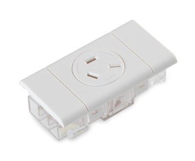 1 (Single) GPO Module with ROTATING FACE - The Softwiring Shop - Electrical Soft Wiring