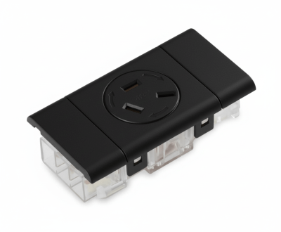 1 (Single) GPO Module with ROTATING FACE - The Softwiring Shop - Electrical Soft Wiring