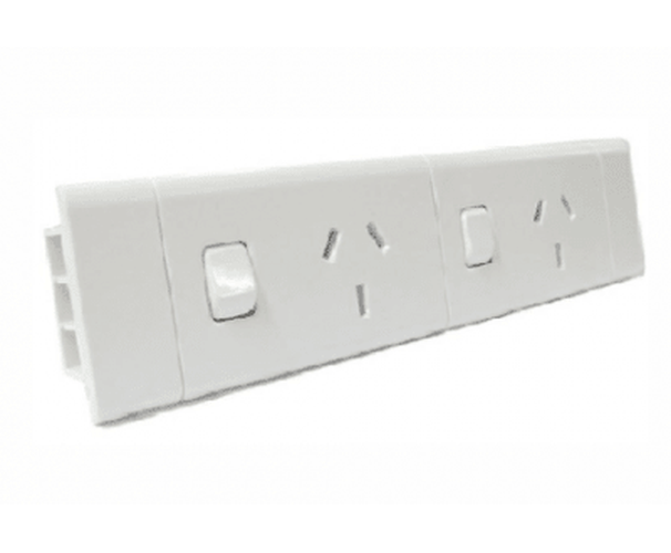 2 (Double) GPO Module - EXTERNAL SWITCH GPO'S - The Softwiring Shop - Electrical Soft Wiring
