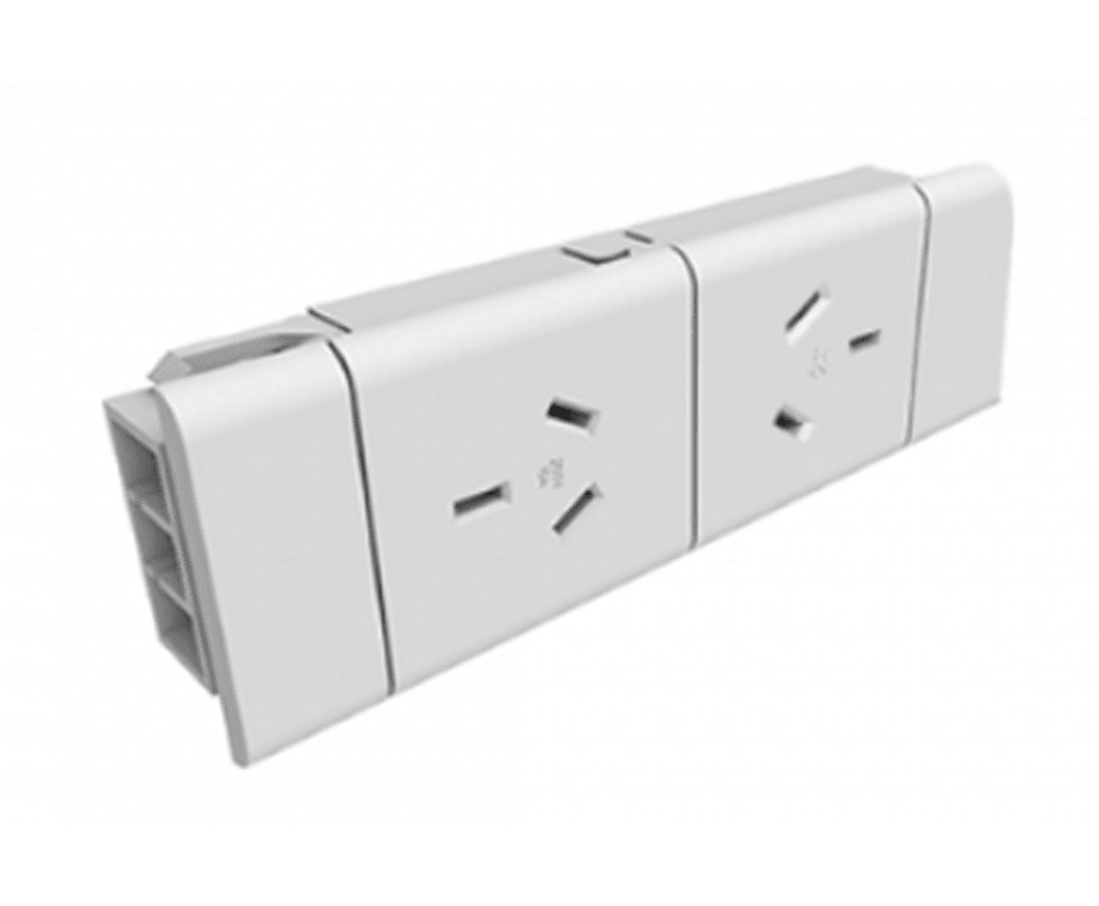 2 (Double) GPO Module - ROTATED GPO'S - The Softwiring Shop - Electrical Soft Wiring
