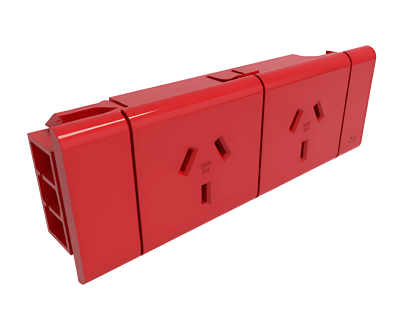 2 (Double) GPO Module - VERTICAL GPO'S - The Softwiring Shop - Electrical Soft Wiring