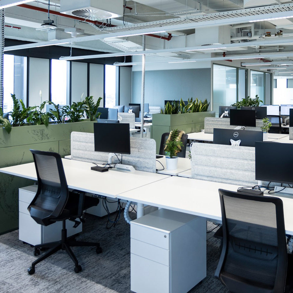 Desk mounted power rails