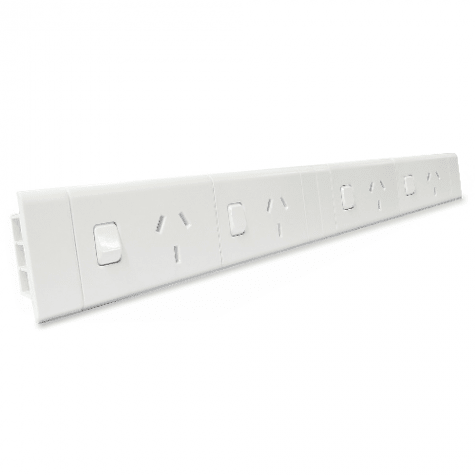 4 (Quad) GPO Module - EXTERNAL SWITCHING VERTICAL GPO'S - The Softwiring Shop - Electrical Soft Wiring