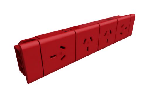 4 (Quad) GPO Module - ROTATED END GPO'S - The Softwiring Shop - Electrical Soft Wiring