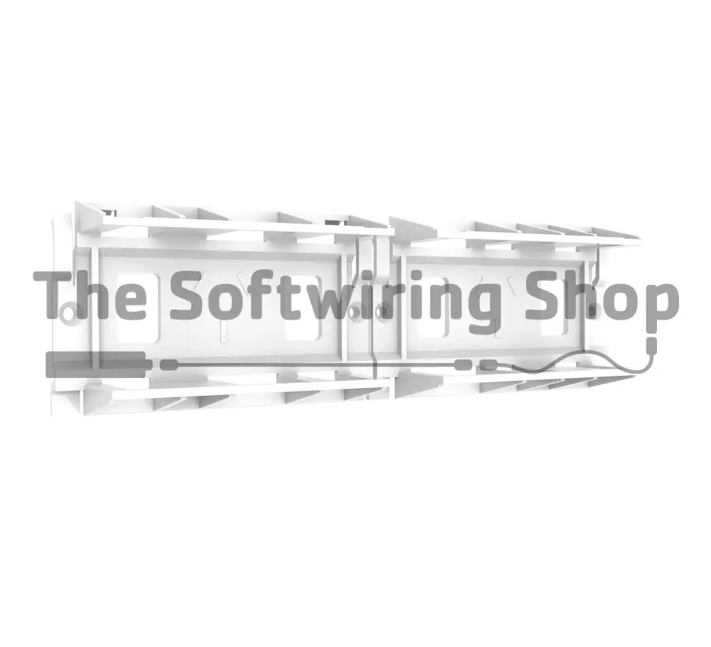 4 (Quad) GPO Module - ROTATED END GPO'S including GPO Clip for the Cable Basket - The Softwiring Shop - Electrical Soft Wiring