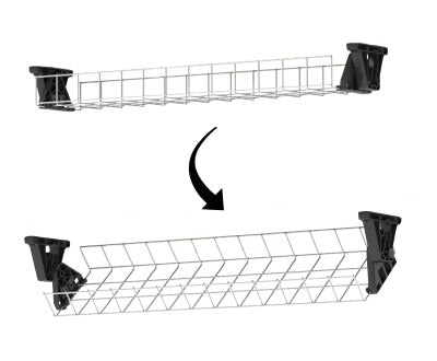 Cable Basket - Single Tier 150mm Deep: HINGED EASY ACCESS - The Softwiring Shop - Cable Management