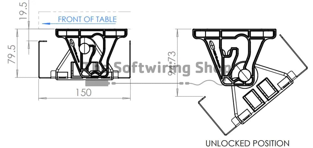 Cable Tray & Brackets - Single Tier with 4 (Quad) GPO's HINGED EASY ACCESS - The Softwiring Shop - Cable Management