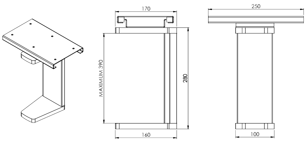 CPU - Black Adjustable - The Softwiring Shop - Accessory