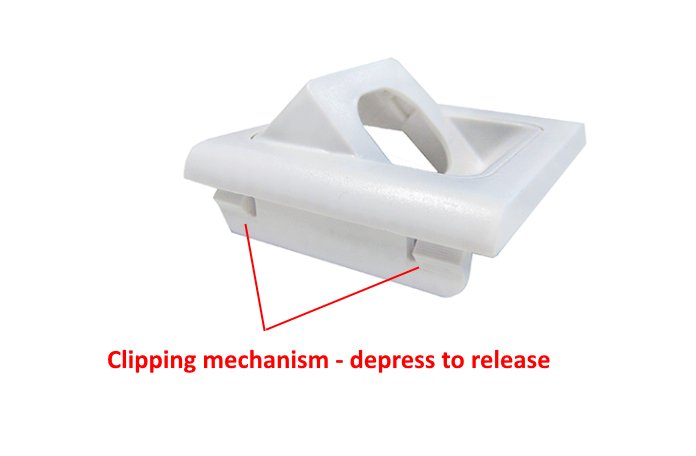 Data Plate - 50mmW for Cut - outs with 45º angled face - The Softwiring Shop - Data