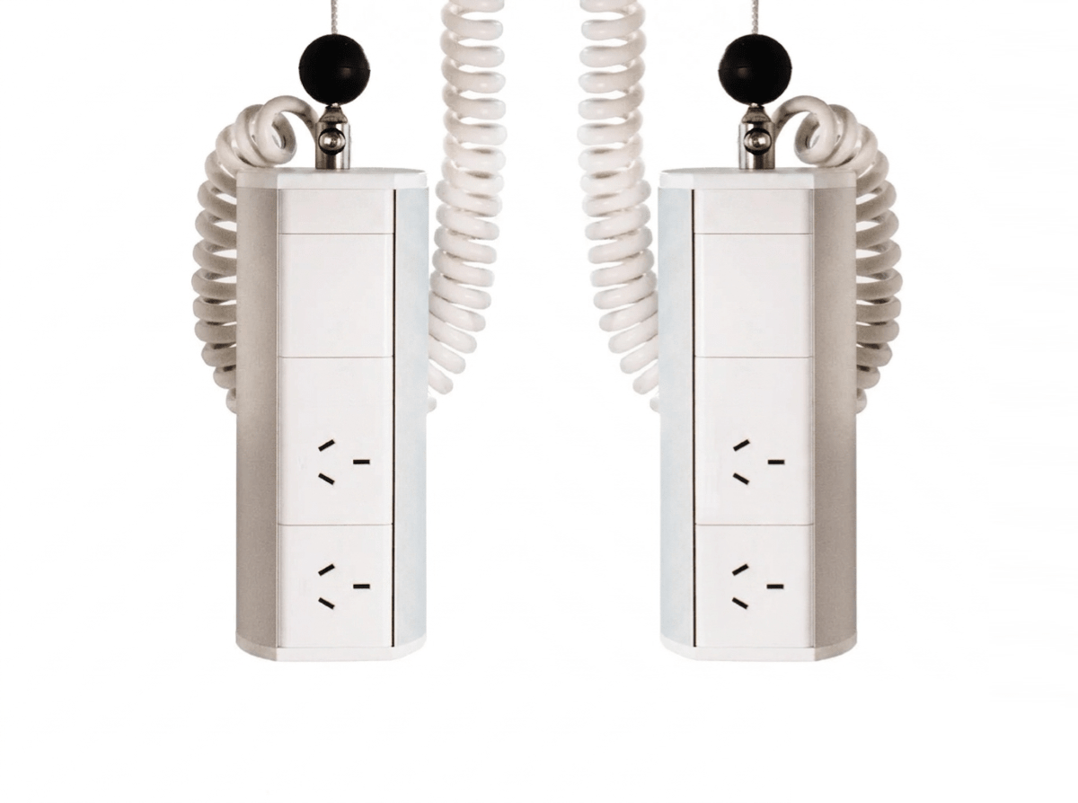 Elevate MANUAL Retractable Power - 2 (Two) GPO Points to both faces - The Softwiring Shop - Electrical Softwiring