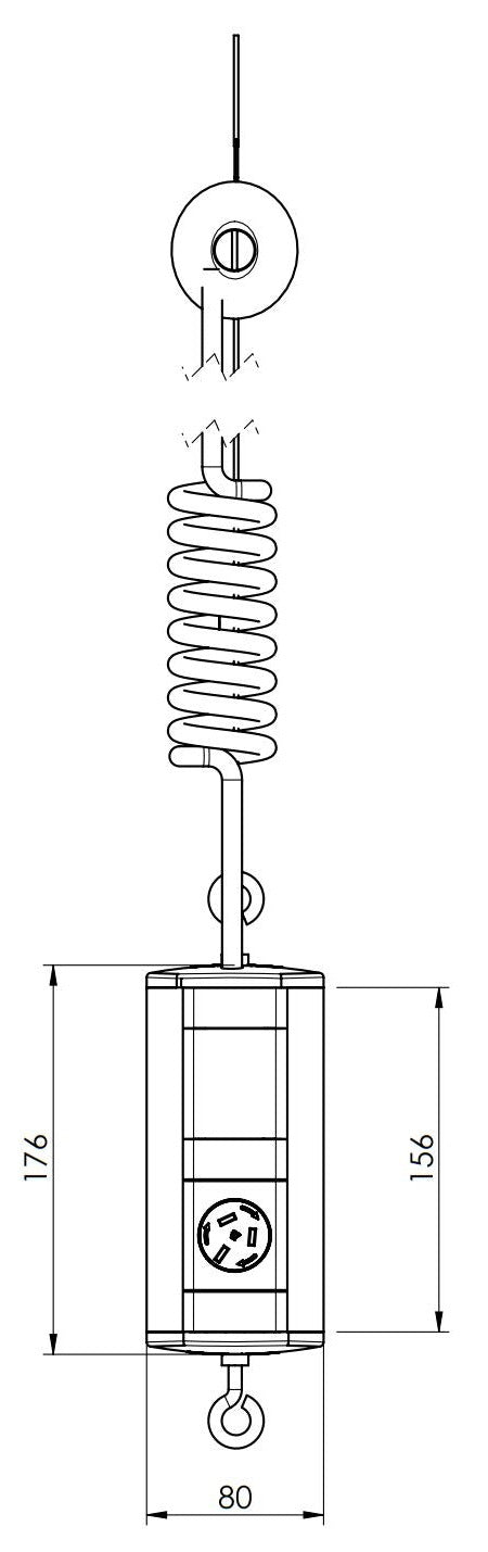 Elevate Retractable Power - 1 (Single) GPO per face - The Softwiring Shop - Electrical Softwiring