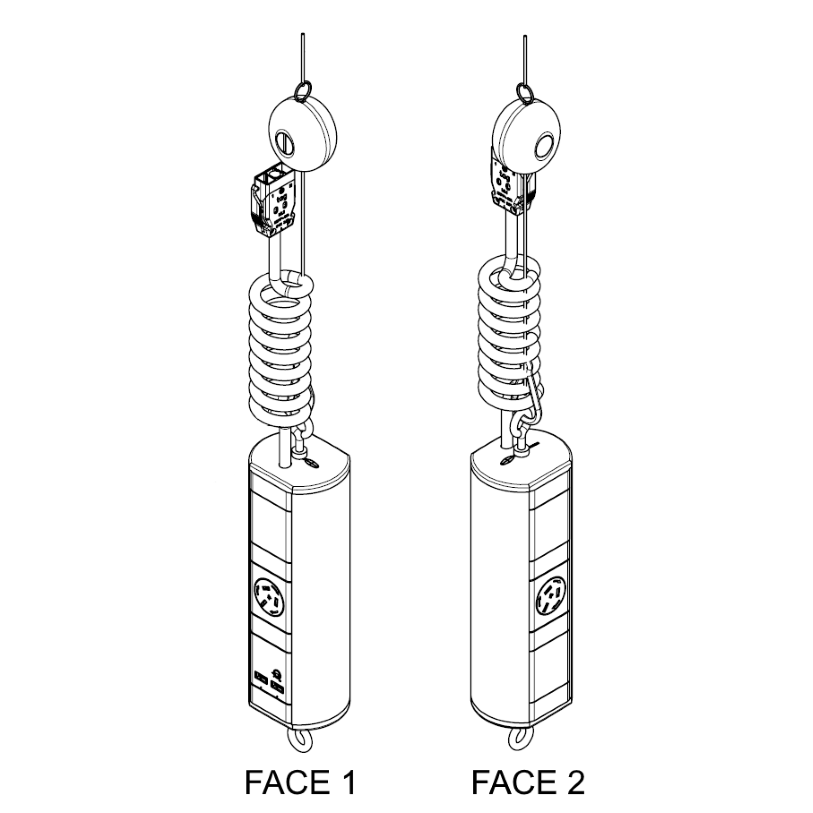 Elevate Retractable Power - 1 (Single) GPO to both faces and USB A/A to one face only - The Softwiring Shop - Electrical Softwiring