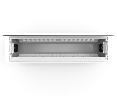 In - Desk Box - ACCEDE: Dual Lid, 8 (Eight) GPO'S & 16 (Sixteen) Data Ports - The Softwiring Shop - Electrical Soft Wiring