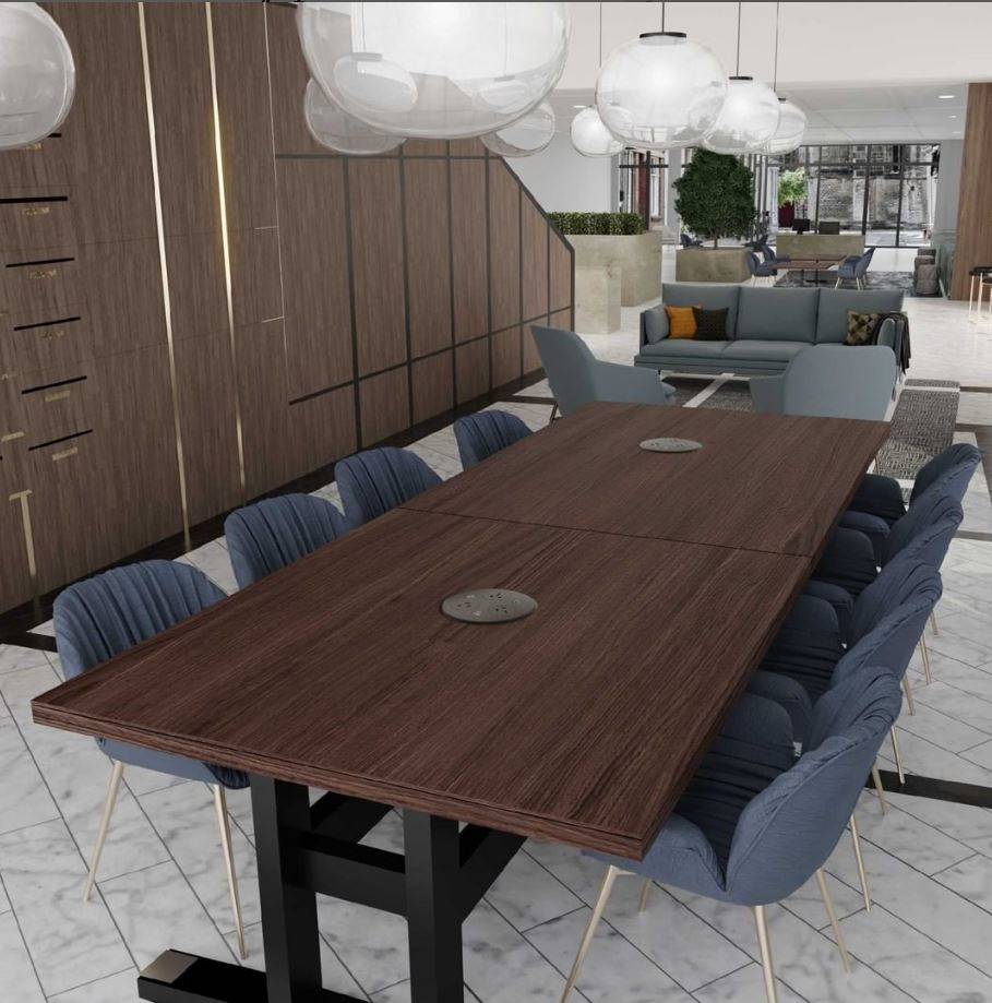 In - Desk Module - BLINKY: 3 (Triple) GPO'S & 3 (Triple) USB A/C Fast - Charging Outlets with 1500mm 3 - Pin Plug Lead - The Softwiring Shop - Electrical Soft Wiring