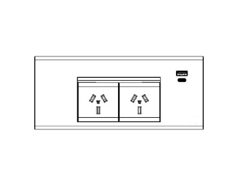 In - Desk Module - FLIP - Flush Mount - : 2 (Double) GPO'S and USB A/C Outlets - The Softwiring Shop - Electrical Soft Wiring